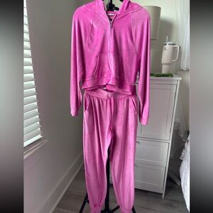 Pink Victoria’s Secret Velour Tracksuit Set